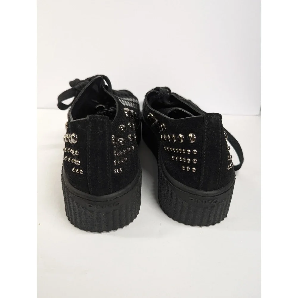 PINKO Iseol Black Studded Sneakers NWOT Size 9/39